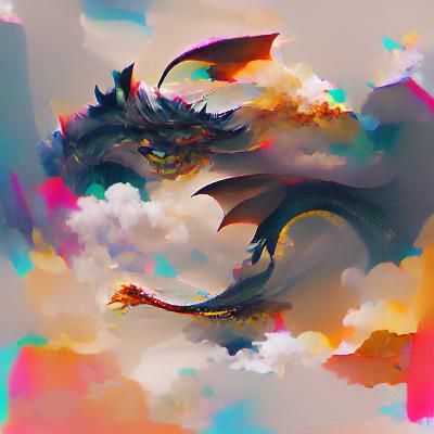 Majestic Dragon Perched on Snowy Peak