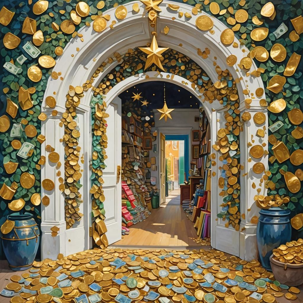 Path to Abundance: Gouache and Watercolor Painting