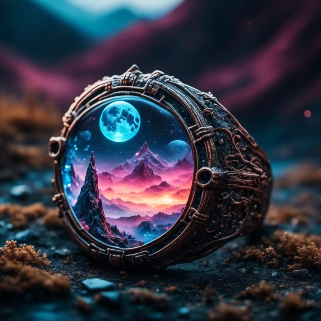 Larry Niven's Ringworld with Night Sparkle Effect