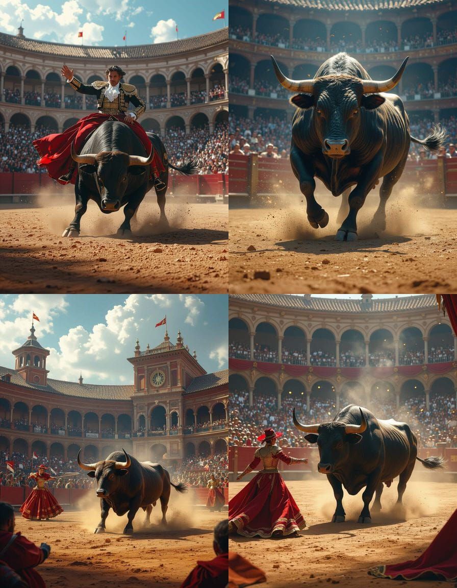 Modern Corrida Painting in Francis Bacon Style