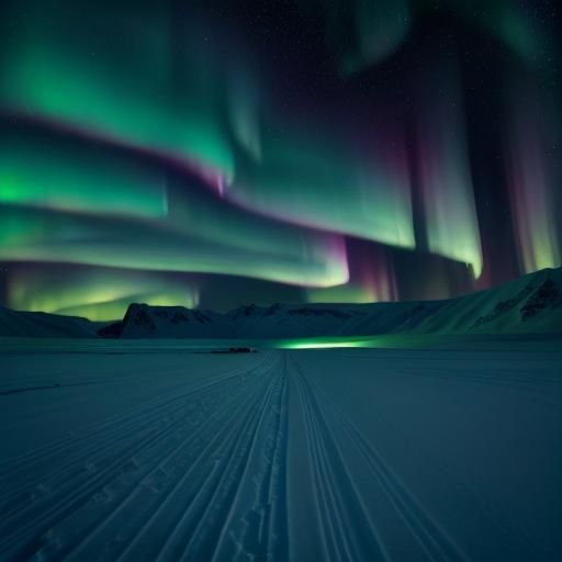 Antarctic Aurora: Hyperrealistic Cinematic Film Still