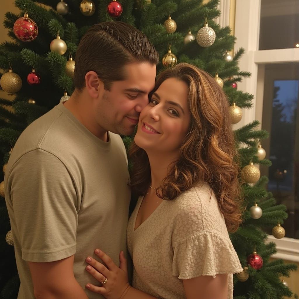 Ethereal Christmas Romance Scene in Dreamy Aesthetic