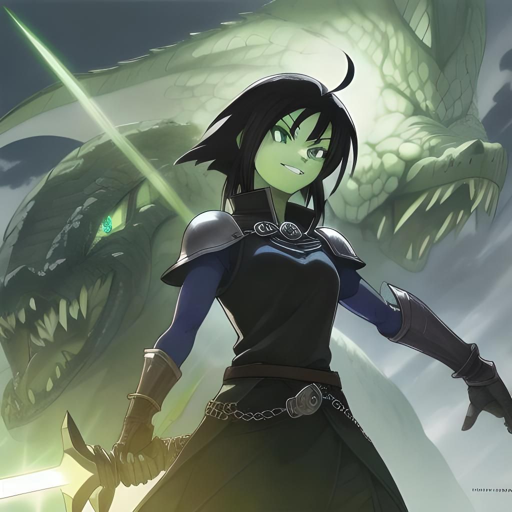 Githyanki Fighter with Longsword in Anime Style