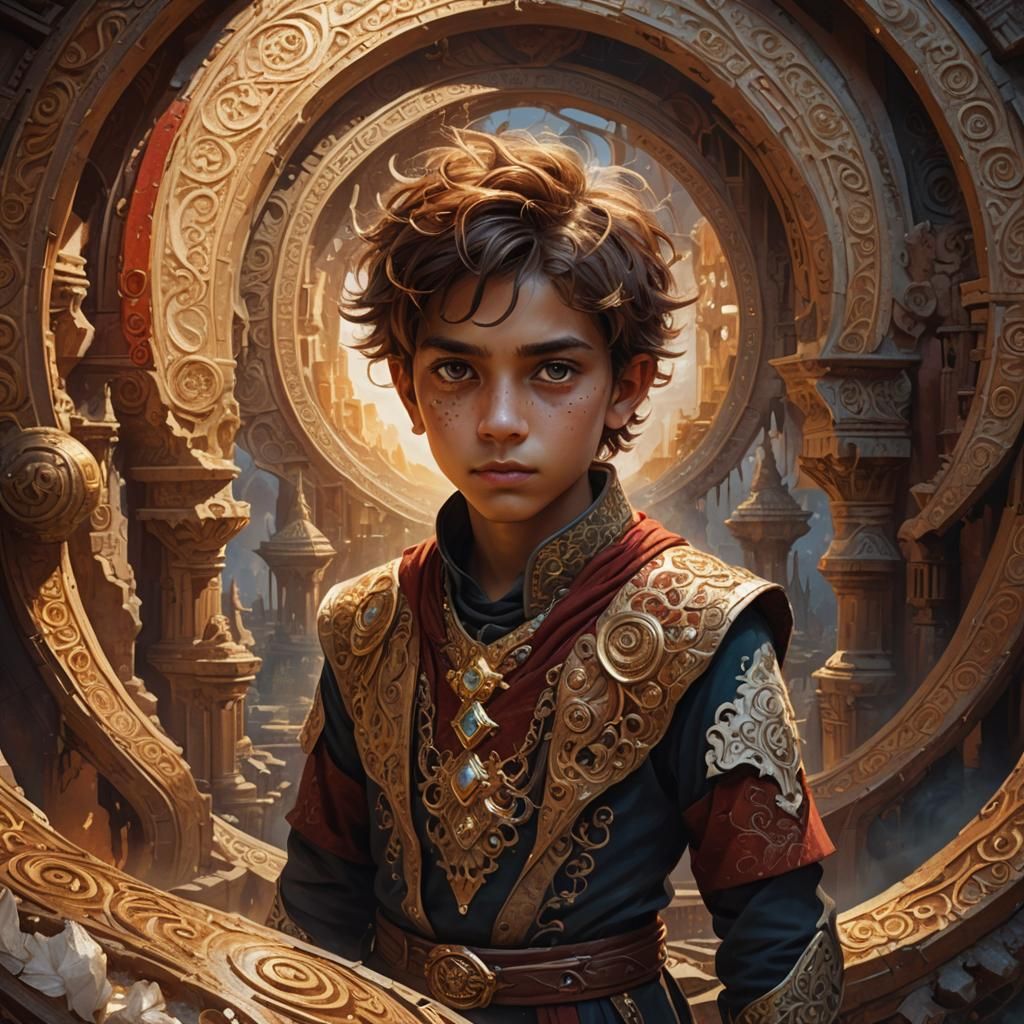 Fantastical Portrait of Balti Boy in Digital Matte Painting