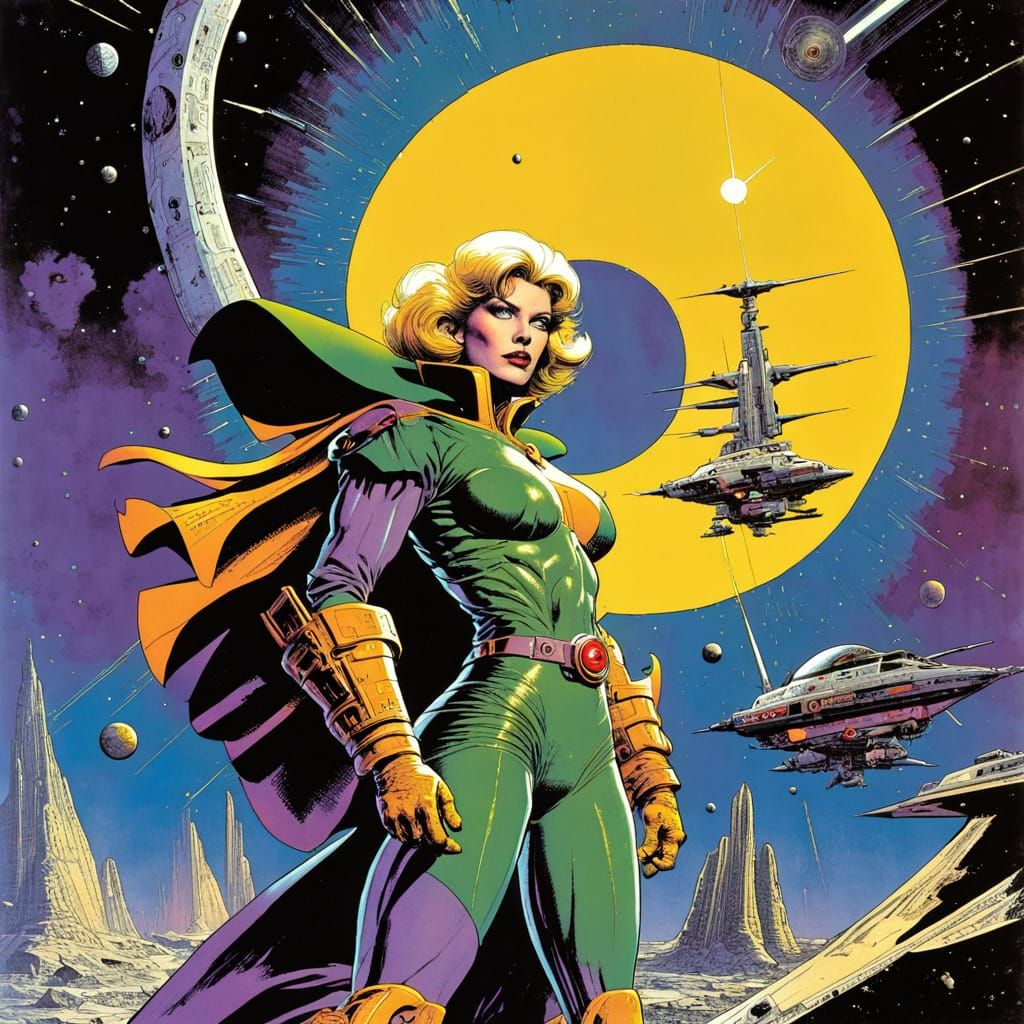 Retro-Weird Sci-Fi Comicbook Art Fusion