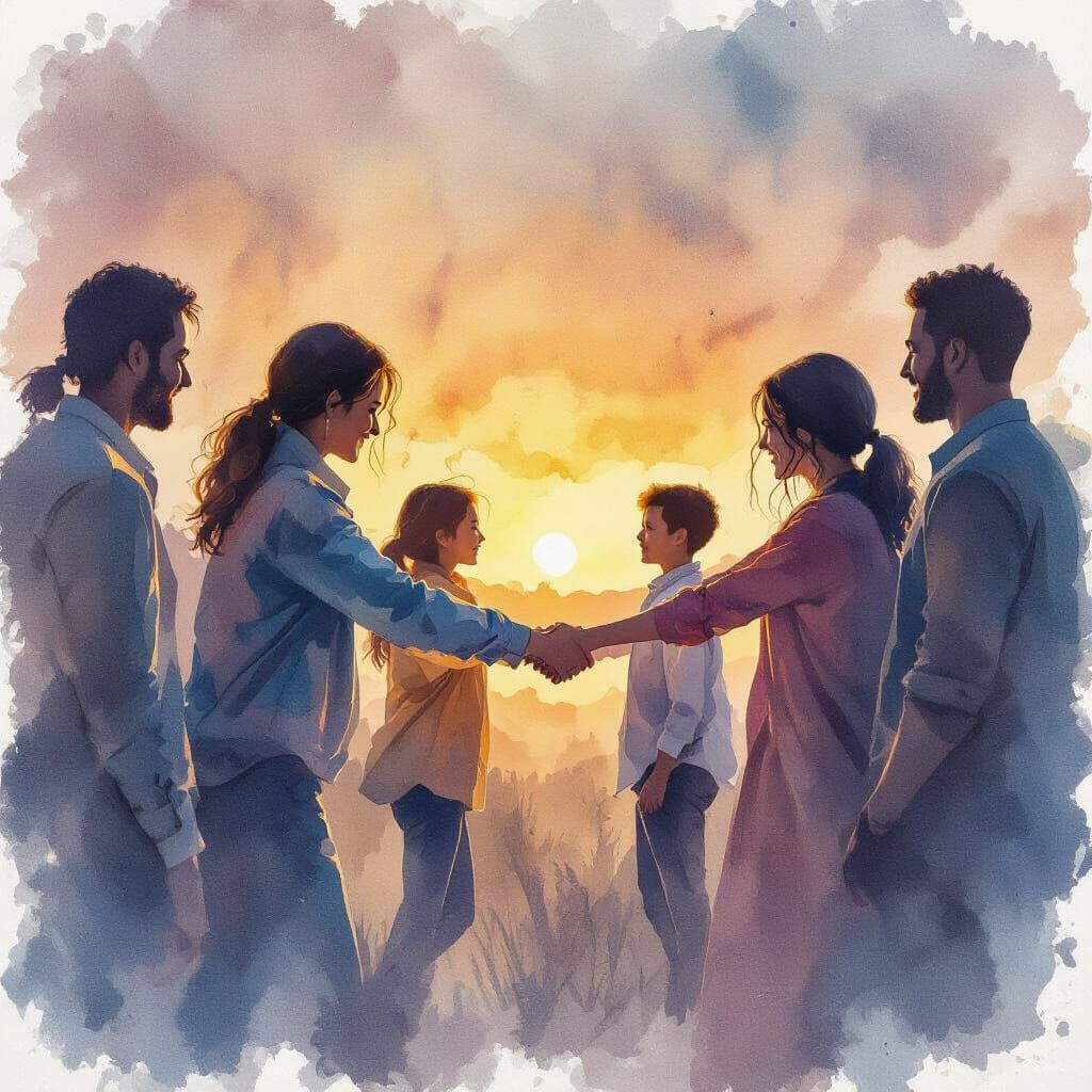 Inspiring Watercolor Art of Support and Transformation