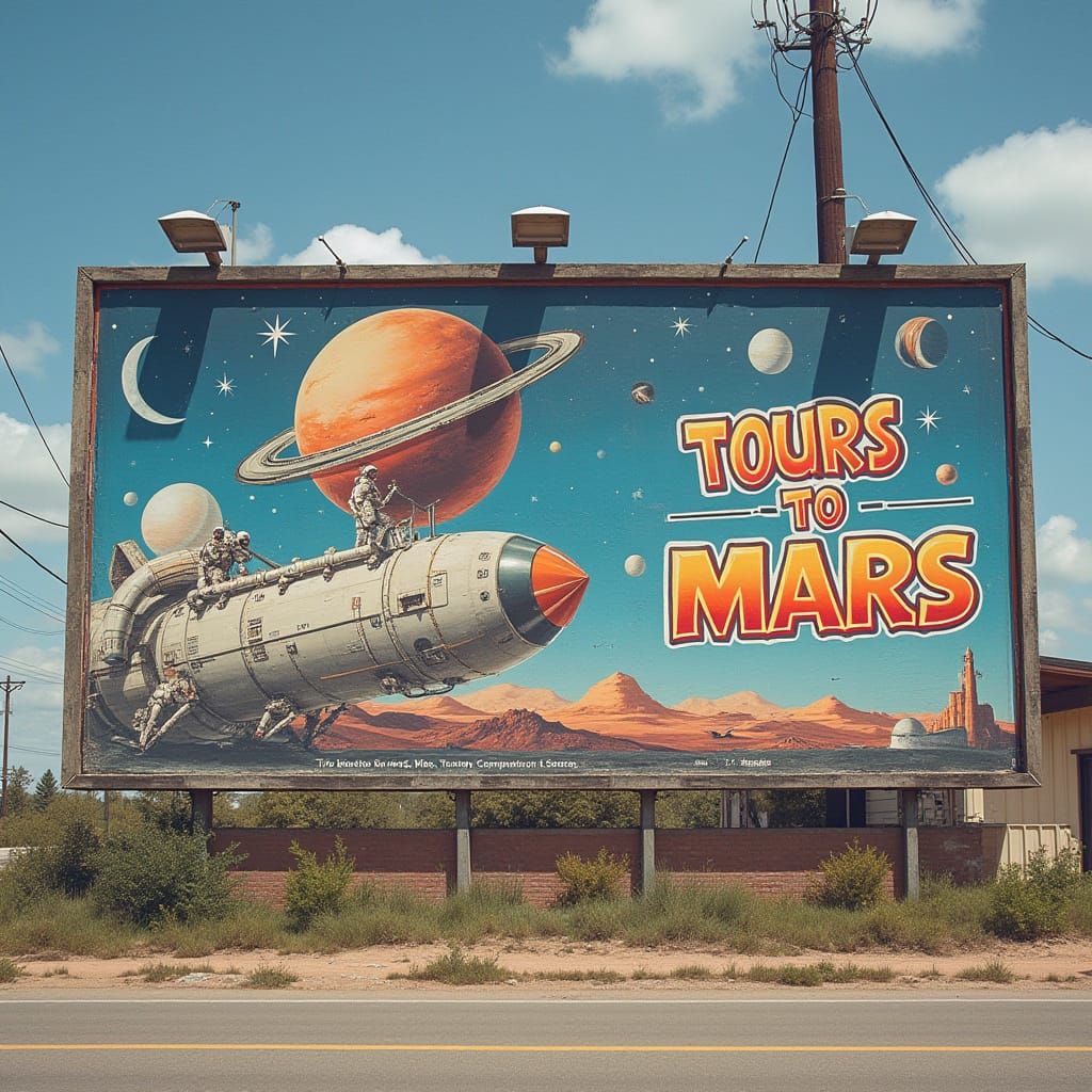 Vintage Mars Tour Billboard