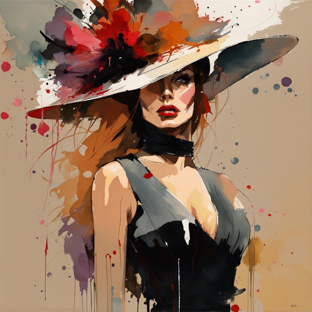 Extravagant Kentucky Derby Hat Splash Art