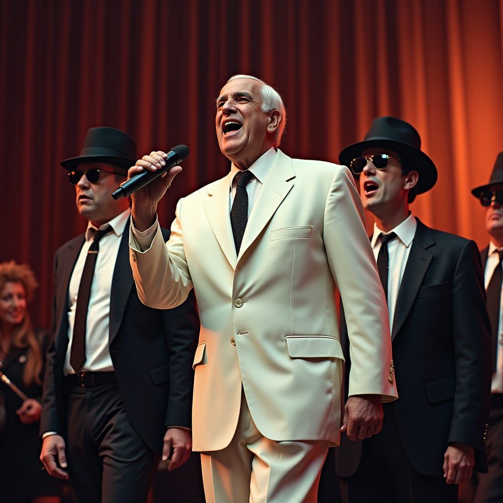 Pope Leone Performs with The Blues Brothers in Photorealisti...