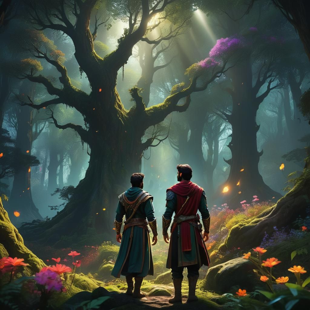 Mystical Forest Portrait in Fantasy Art Style