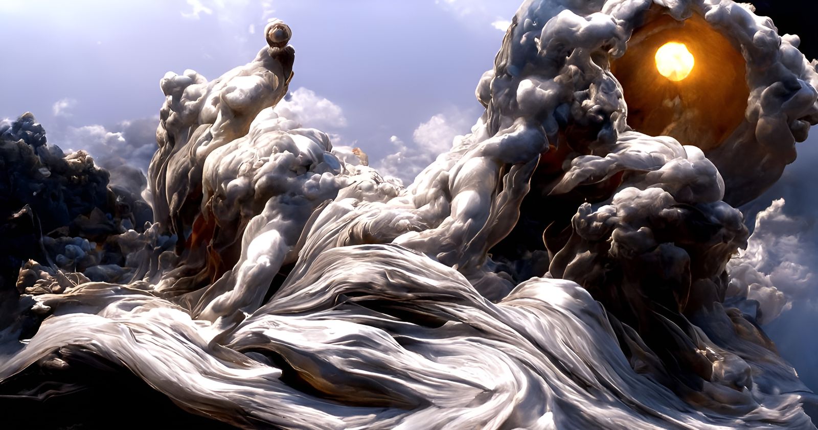 Zeus, King of the Gods, in a Lightning Storm