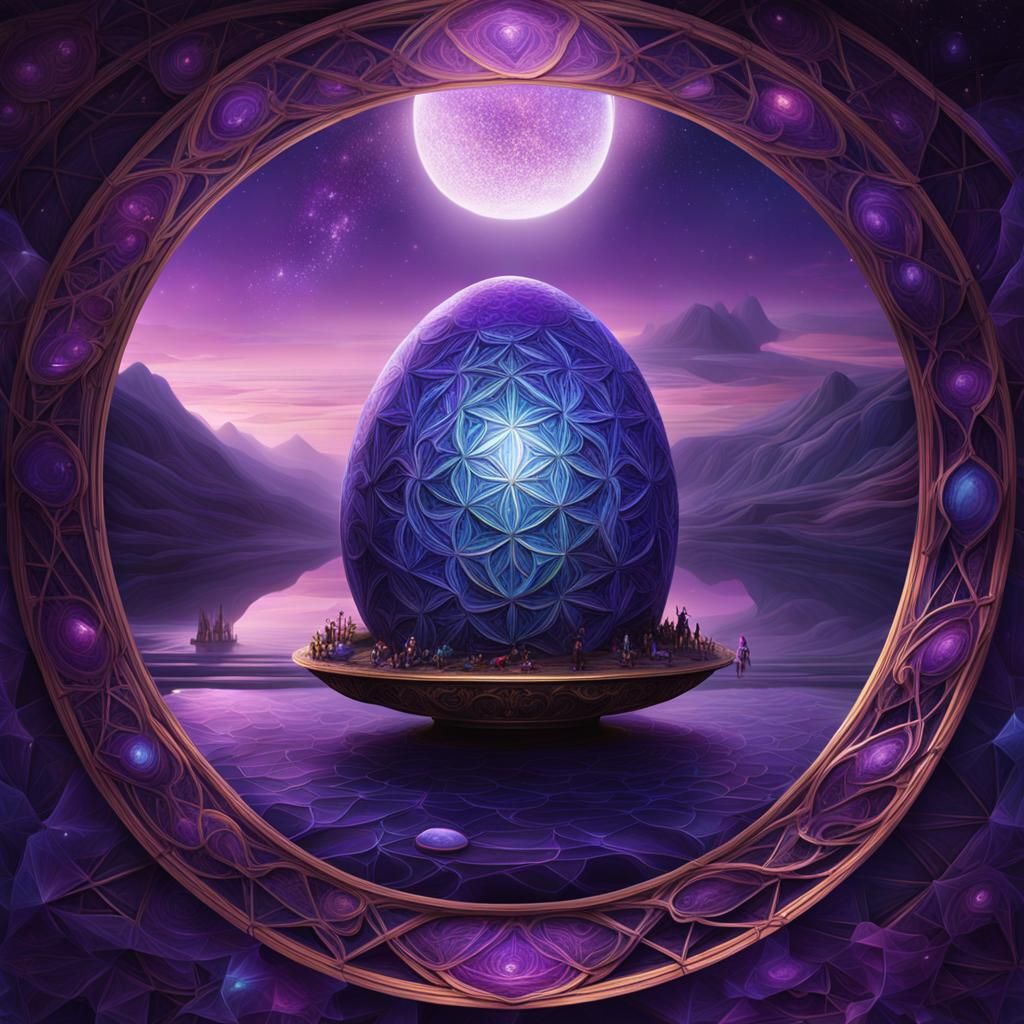 Sacred Geometry: Egg of Life in Celestial Art