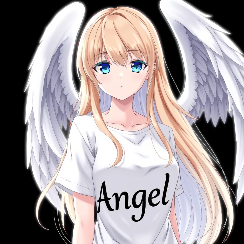Blond Angel in Anime Style