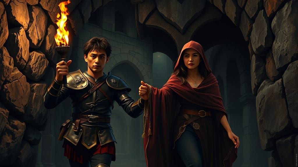 Adventurers in a Dark Underground Dungeon