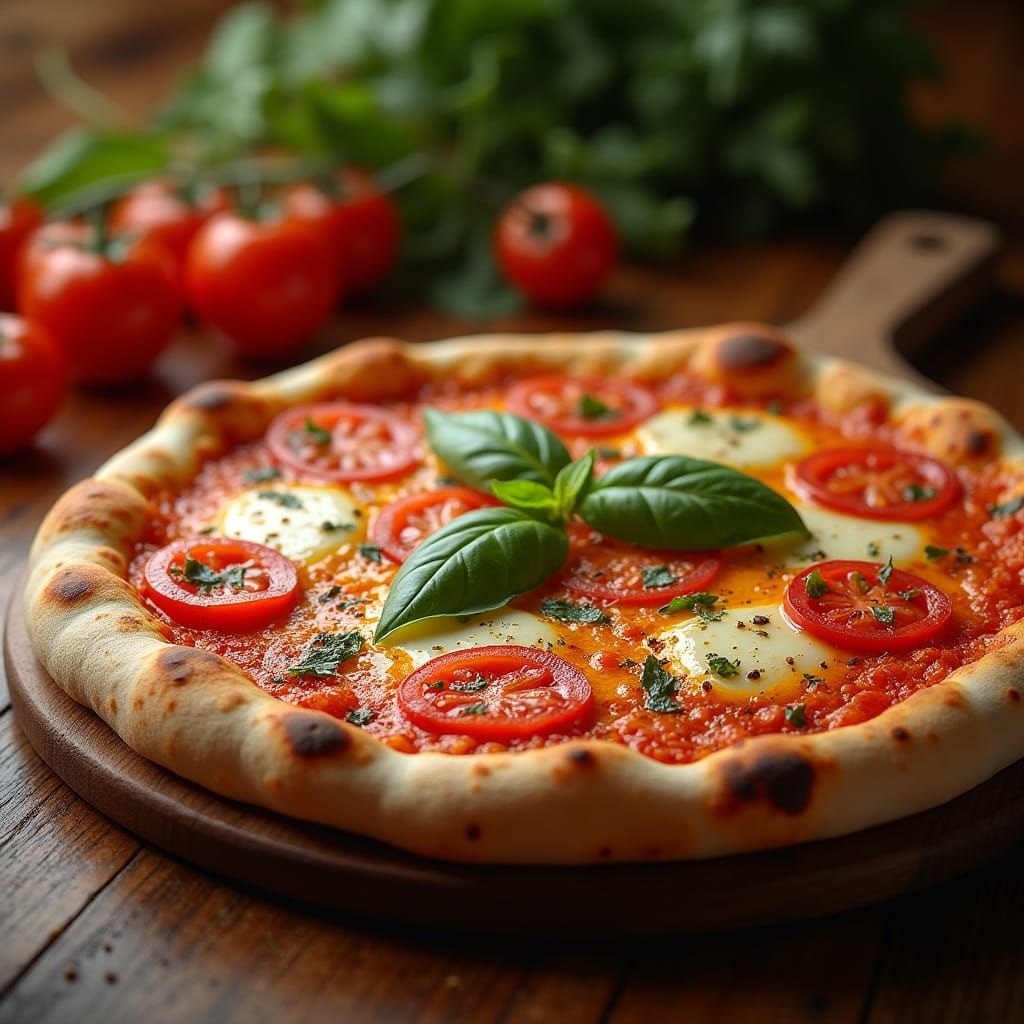 a beautiful Margherita Pizza