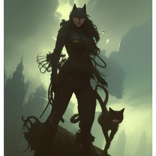 Hyperdetailed Cat Knight Concept Art