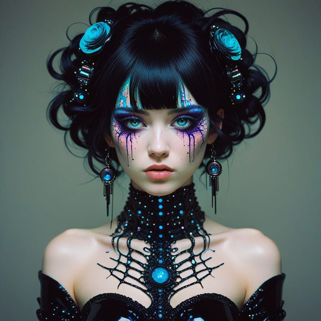 Gothic Neon Dreams in Haberdashery Punk Style