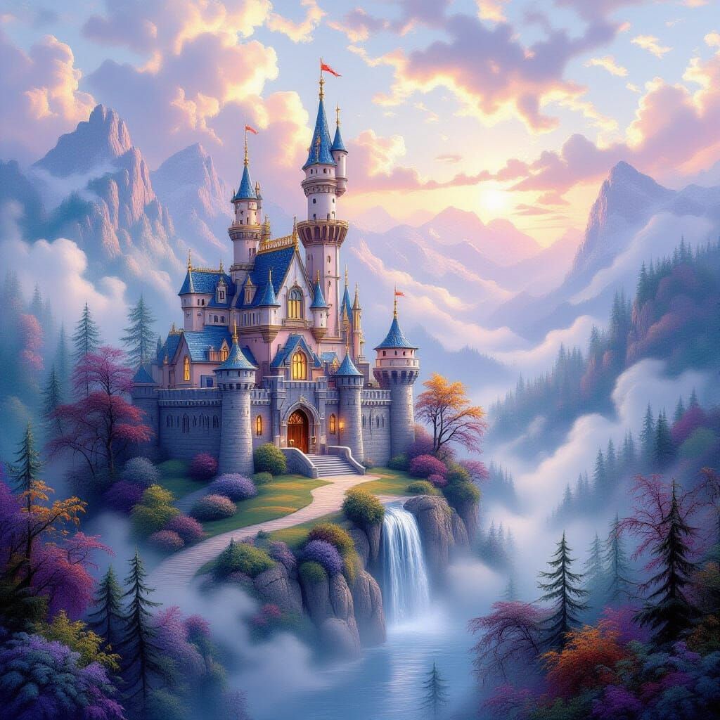 Ethereal Colorful Fantasy World in Hyperdetail