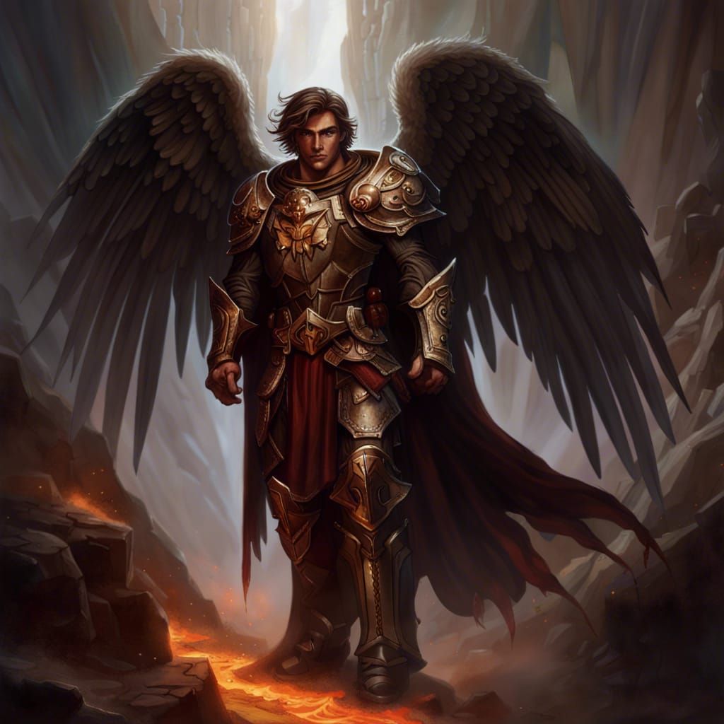 Aasimar Paladin Torn Between Good and Evil in Fantasy Art