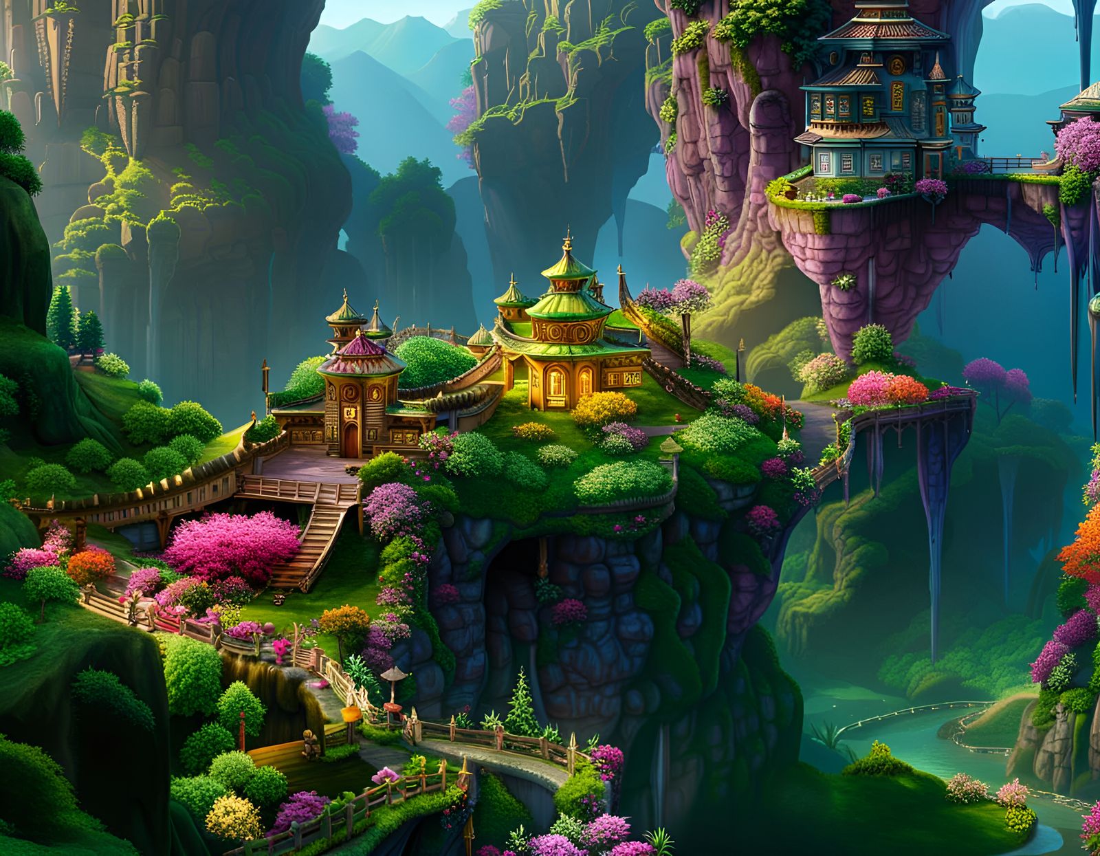 Fantasy fairy city