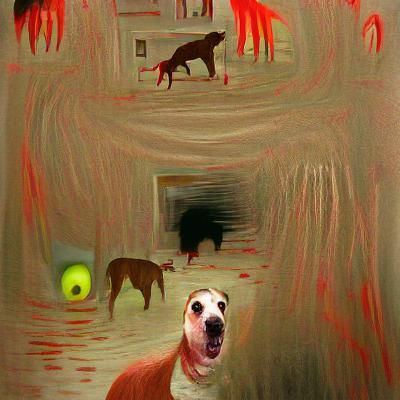 Dog's Nightmare: A Surreal Vision