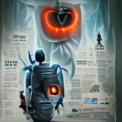 Portal Robot Sci-Fi Poster Art