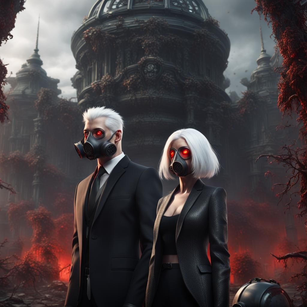 Woman with Red Eyes: Detailed Fantasy Art