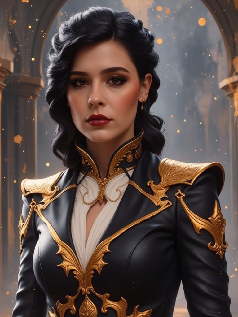 Gothic Beauty in Dark Elegance