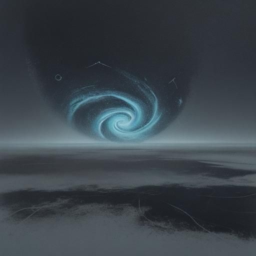 Abstract Expressionist Void in Desolate Landscape