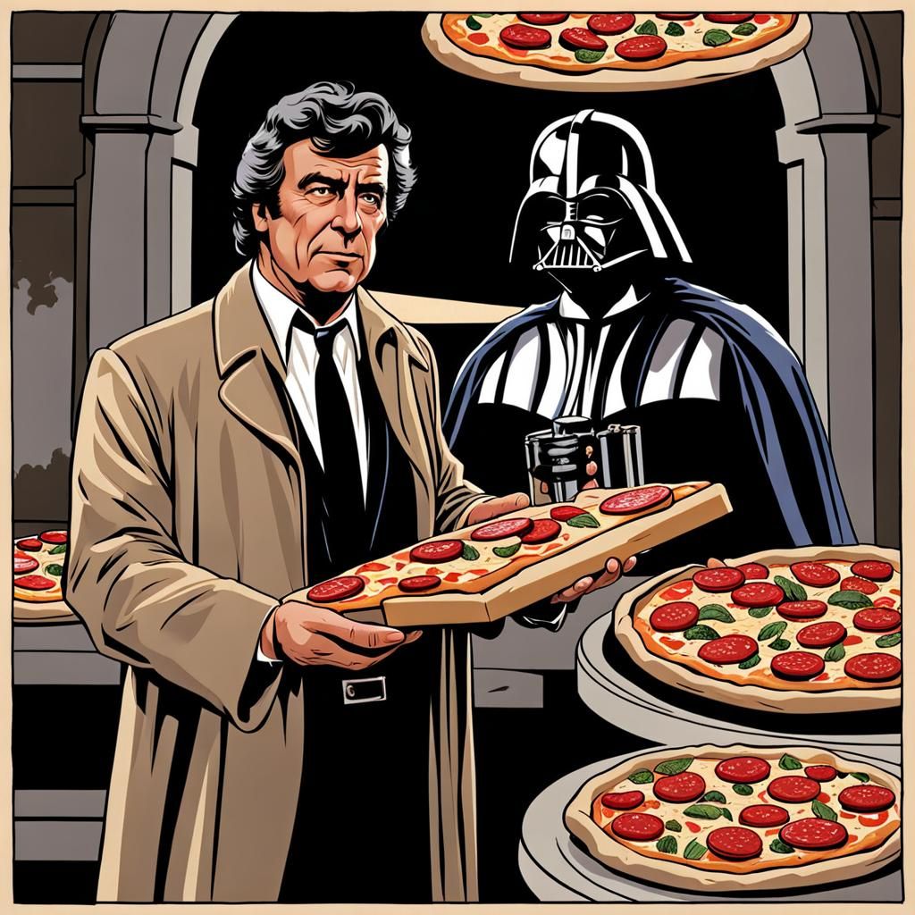 Columbo Delivers Pizza to Darth Vader