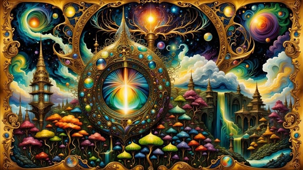 Cosmic Energy Fields with Pulsating Heart in Space Shell