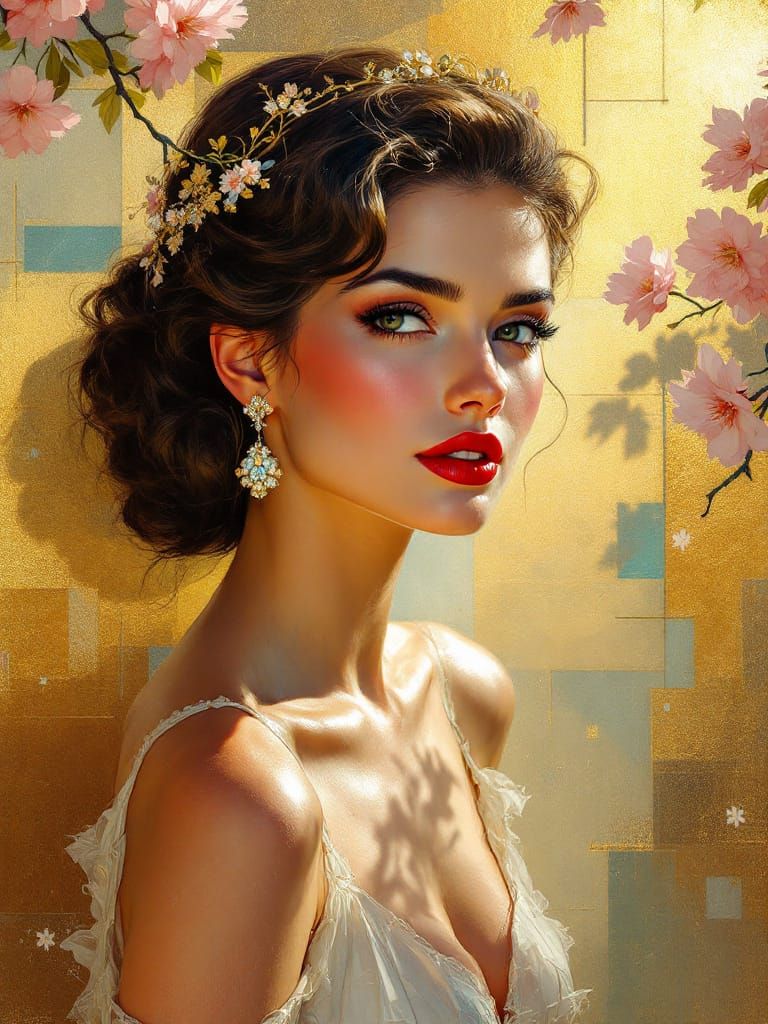 Miss America Glamour in Zorn & Rockwell Style