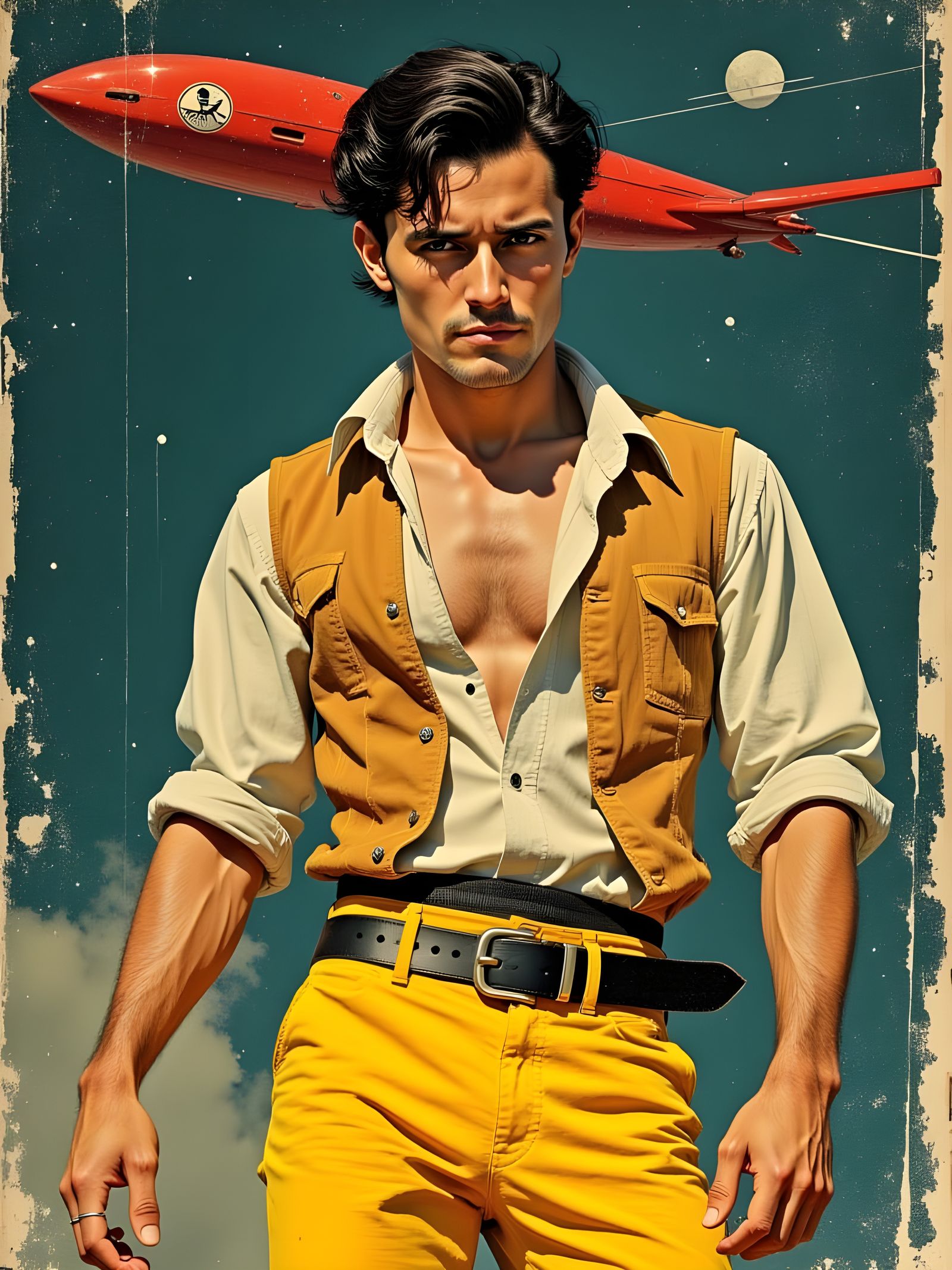 Chiseled Space Pirate in Corduroy