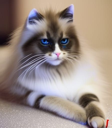 Cat's Fur Adorned with Glitter and Beads