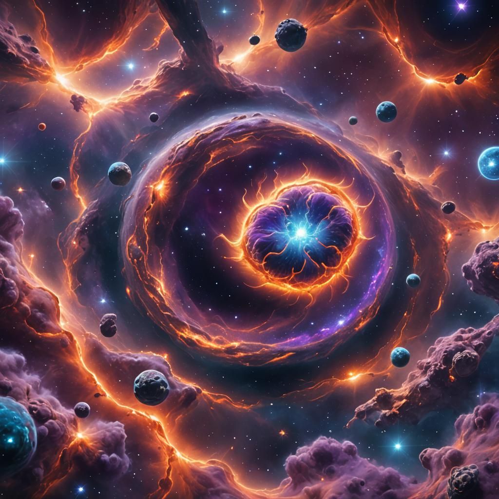 Microscopic Parasite in Space Concept Art