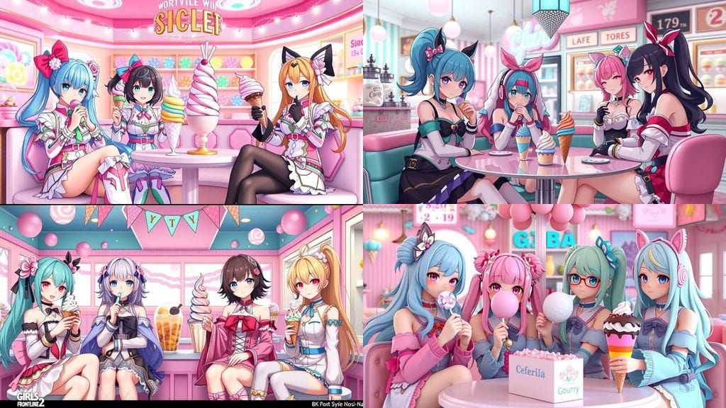 Grosa, Perrilla, Tololo and Nosin-Nagan from Girls Frontline...