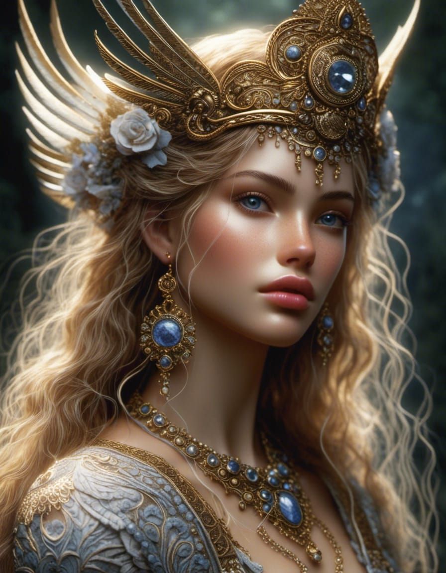 Beautiful Dutch Woman Illustration by Luis Royo