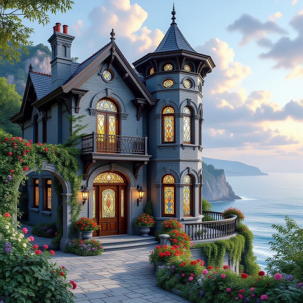 Victorian Italianate House with Lush Gardens