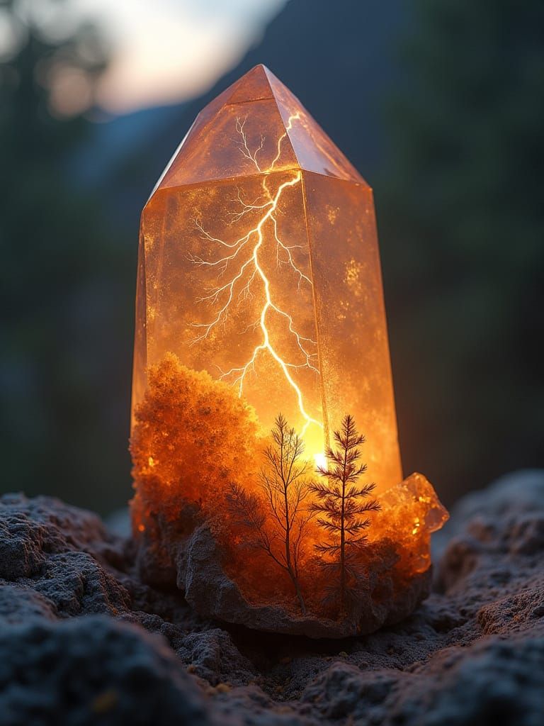 Semi-Abstract Cameo Septarian Stone Crystal Tiny Cottage Atm...