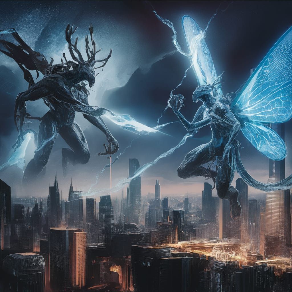 Anthropomorphic Chromecore Figure in Liquid Acrylic