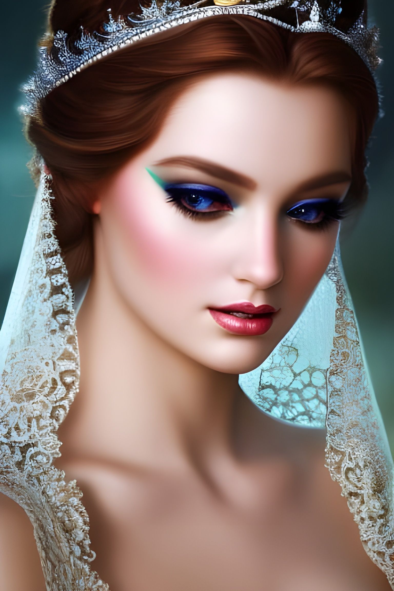 Hyperrealistic Goddess in French Maid Outfit