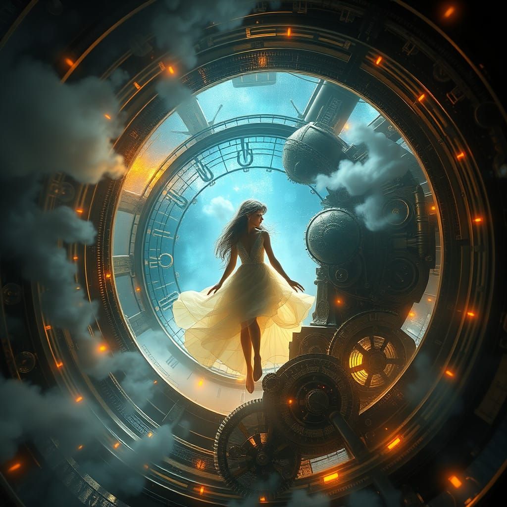 Girl Trapped in Clockwork Time Loop Scene