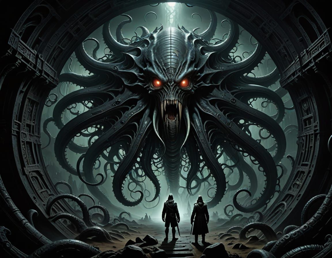 Ethereal Monstrosity in the Dark Expanse