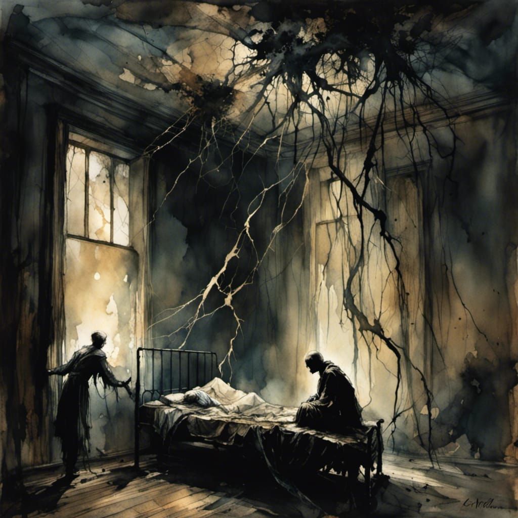 Sinister Shadow Figures Visit Room at Night