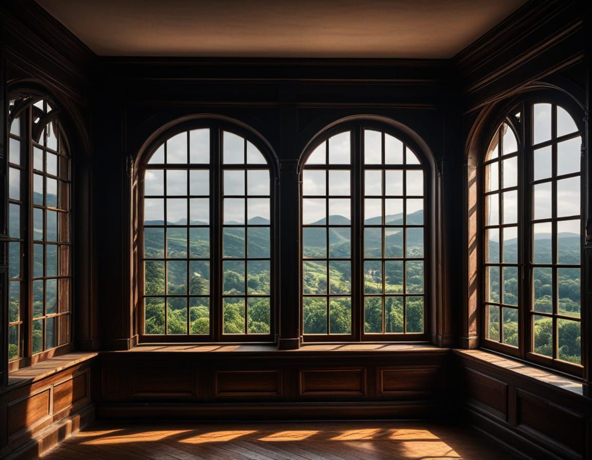 Hyperrealistic Window Scene in Cinematic HDR