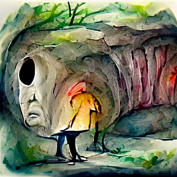 Cave Encounter: A Hollow Being Finds Compassion