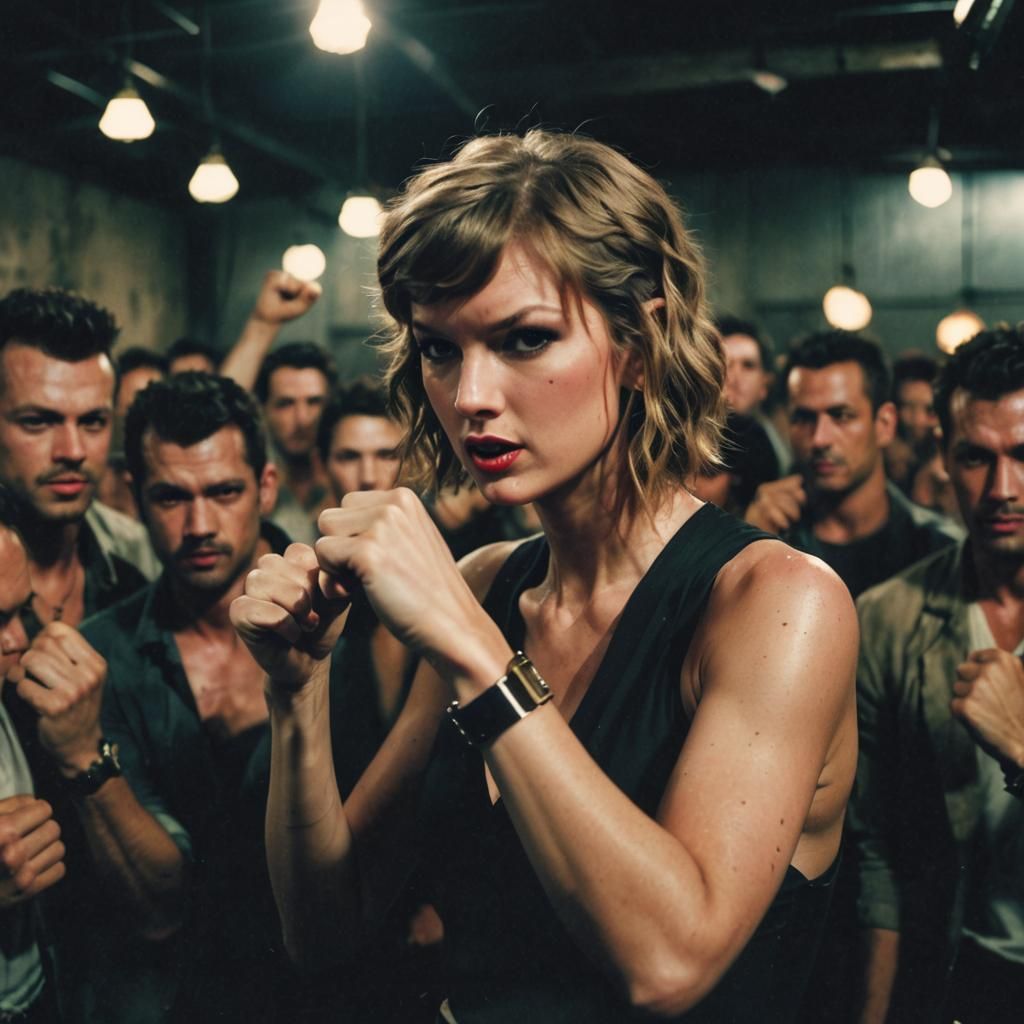 Taylor Swift as Fight Club Boxer in Polaroid