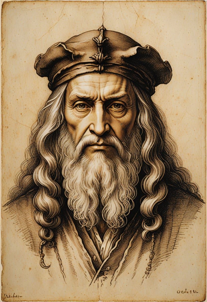 Renaissance Masterpiece in Leonardo da Vinci Style