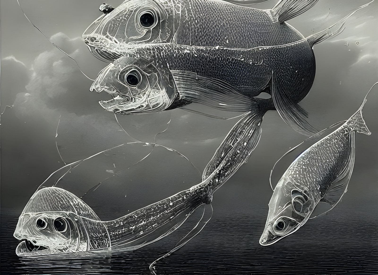 Transparent Fish Within Fish, 3D Shading