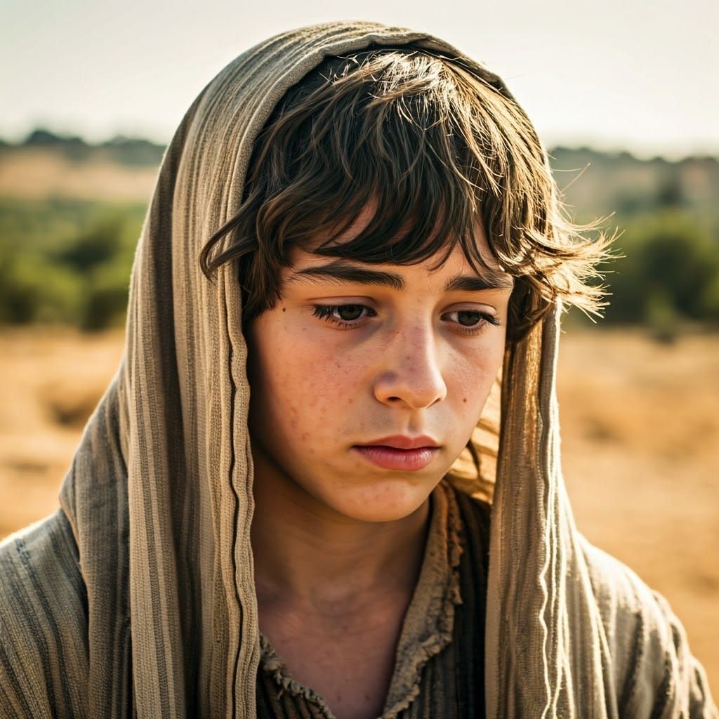 Timeless Hebrew Youth Lost in Contemplation